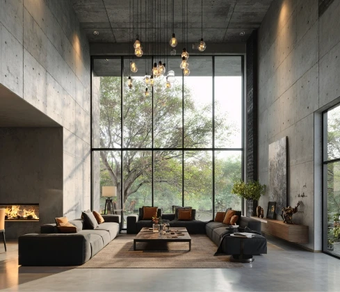 Interior design Dubai portfolio image of contemporary space with quality finishes