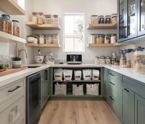 Modern kitchen renovation project completed in Dubai by Red Castle