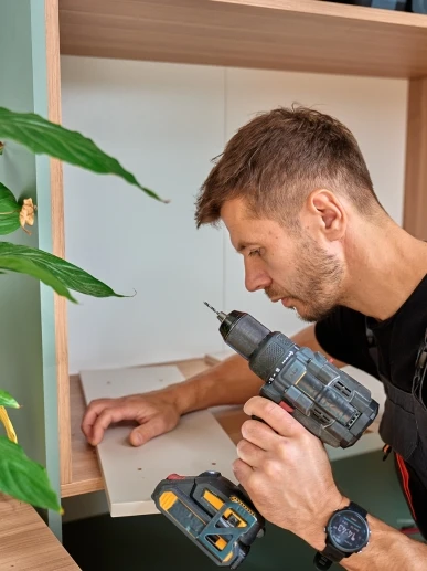 Installation of bespoke furniture for residential interiors in Dubai