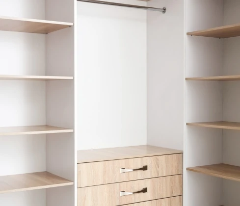 Custom made wardrobe furniture designed for a Dubai residence