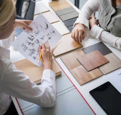 Professional interior designers collaborating with trusted suppliers for home renovation projects