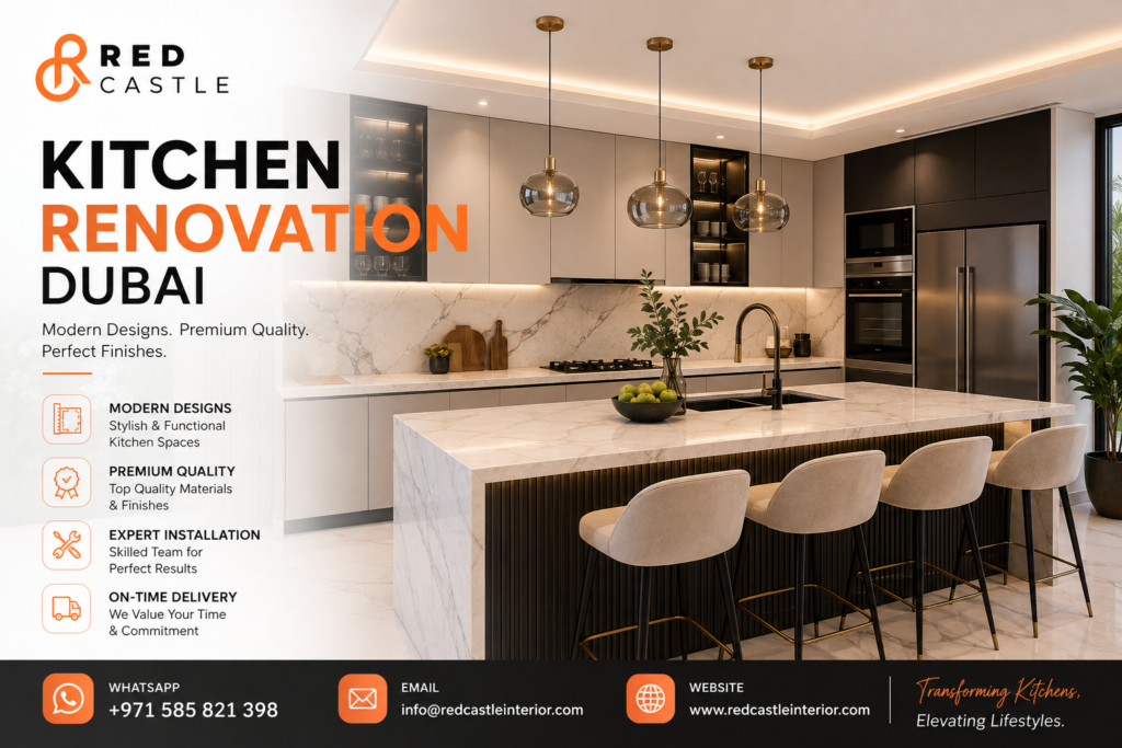 Kitchen Renovation Dubai by Red Castle Interior